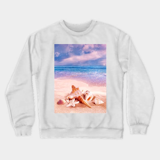 On the beach Crewneck Sweatshirt by CatyArte